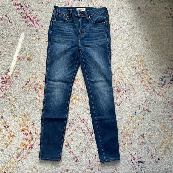 Madewell 10" High-Rise Skinny Jeans in Danny Wash: TENCEL Denim Edition sz 26 - Picture 3 of 6